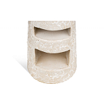 Керамический столик с деревянной столешницей "Пешка" варинант исполнения - 4 | Loft Concept в Москве