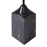 Кофейный столик с круглой столешницей и мраморным основанием Steel Reliability варинант исполнения - 3 | Loft Concept в Москве