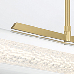 Подвесной светильник линейный золотого цвета с длинной цилиндрической стеклянной трубкой Eurofase варинант исполнения - 7 | Loft Concept в Москве