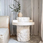 Дизайнерский журнальный стол цилиндрической формы фактурный Mylepen варинант исполнения - 2 | Loft Concept в Москве