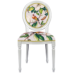 Стул светло-серый из натурального бука с изображением птицы в саду Blooming Colored Birds варинант исполнения - 1 | Loft Concept в Москве