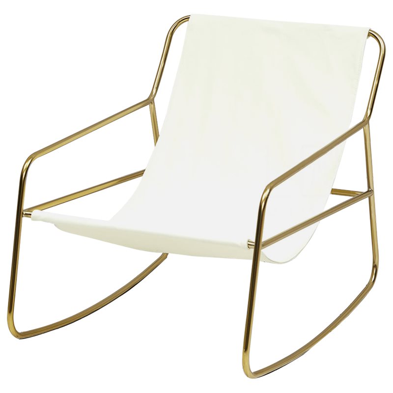 Кресло-качалка Etienne Chair Белый Золотой Кресло-качалка Etienne Chair