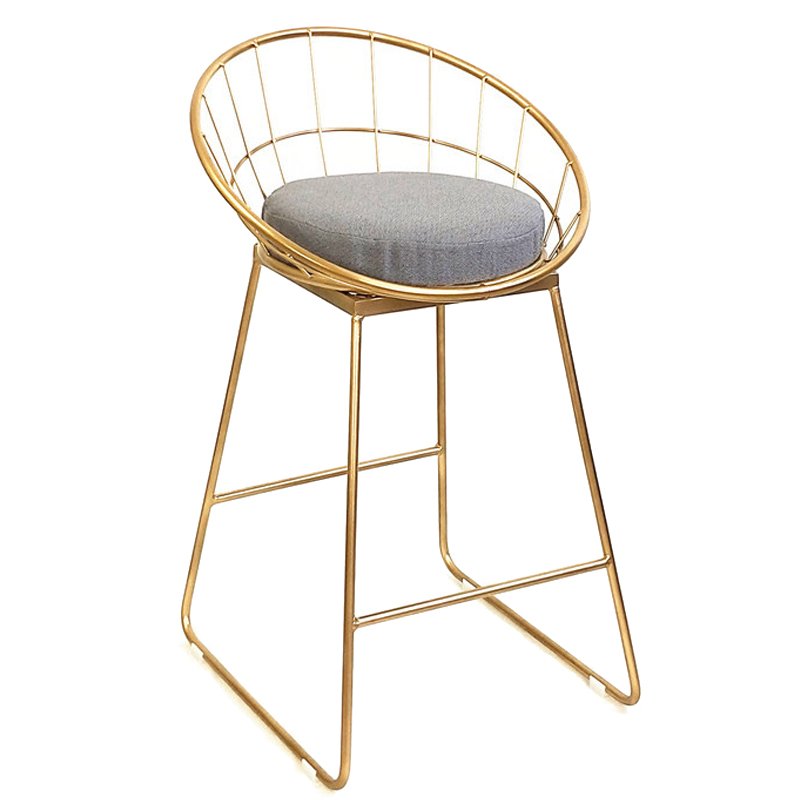Барный стул Iron bar chair Golden Глянцевое золото Барный стул Iron bar chair Golden