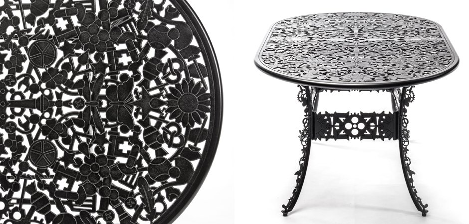 Обеденный стол Industry Collection ALUMINIUM OVAL TABLE – BLACK Обеденный стол Industry Collection ALUMINIUM OVAL TABLE – BLACK - Loft-Concept