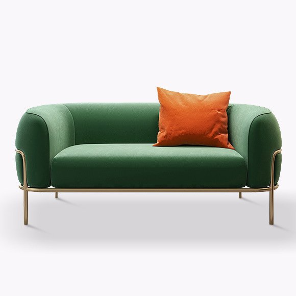 Диван SOPHIE SOFA Зеленый Латунь Диван SOPHIE SOFA