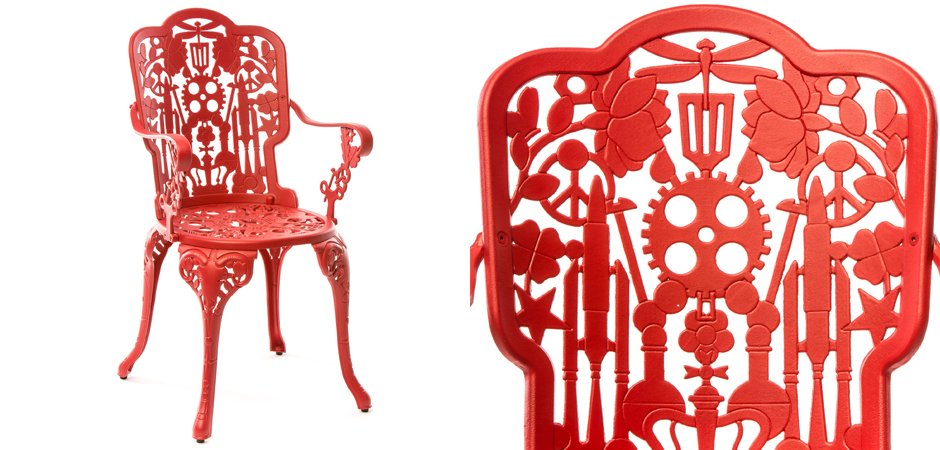 Стул Seletti Industry Collection ALUMINIUM ARMCHAIR – RED Стул Seletti Industry Collection ALUMINIUM ARMCHAIR – RED - Loft-Concept
