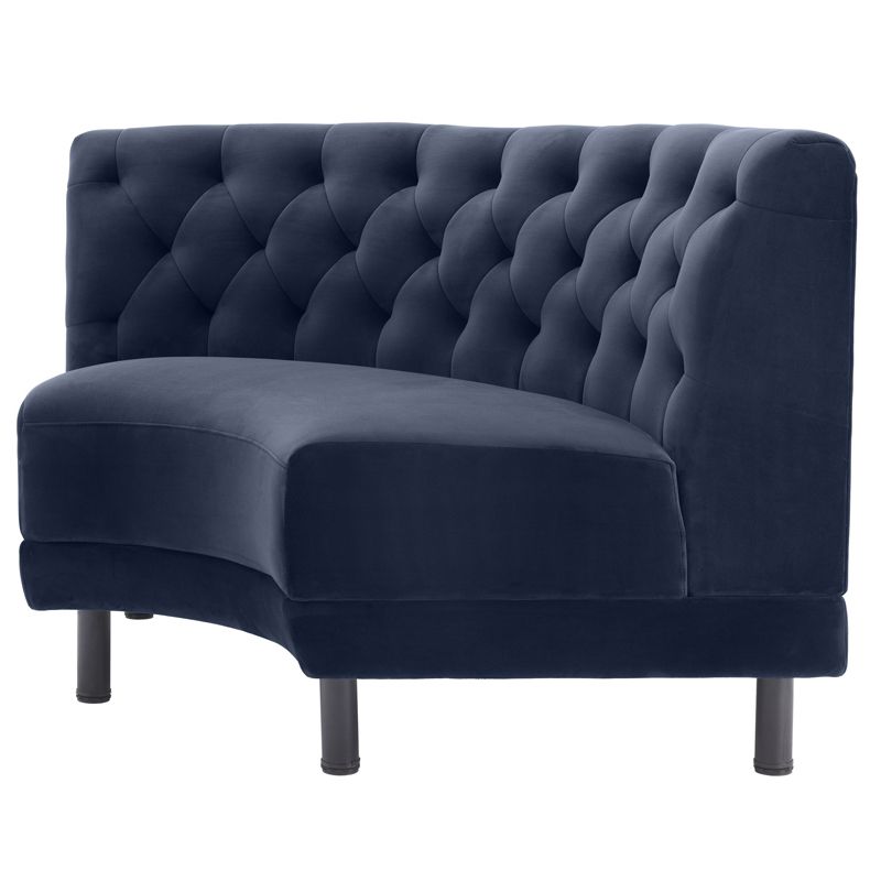 Диван Eichholtz Sofa Rochdale II Сапфирово-синий Черный Диван Eichholtz Sofa Rochdale II