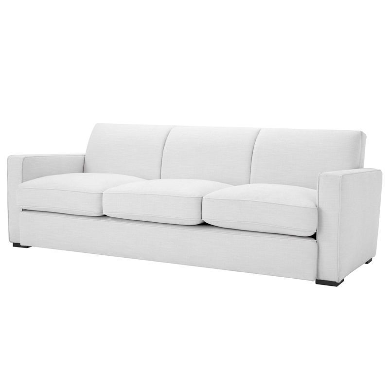 Диван Eichholtz Sofa Edmond white Белый Черный Диван Eichholtz Sofa Edmond white