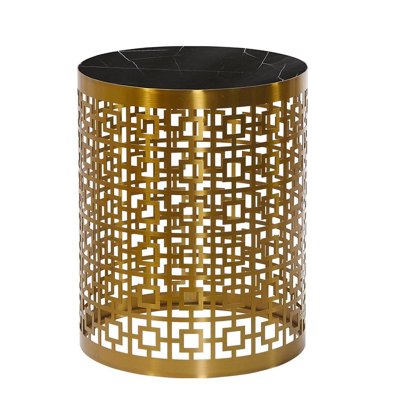 Приставной стол Artesia Side Table Table Black Глянцевое золото Черный Приставной стол Artesia Side Table Table Black