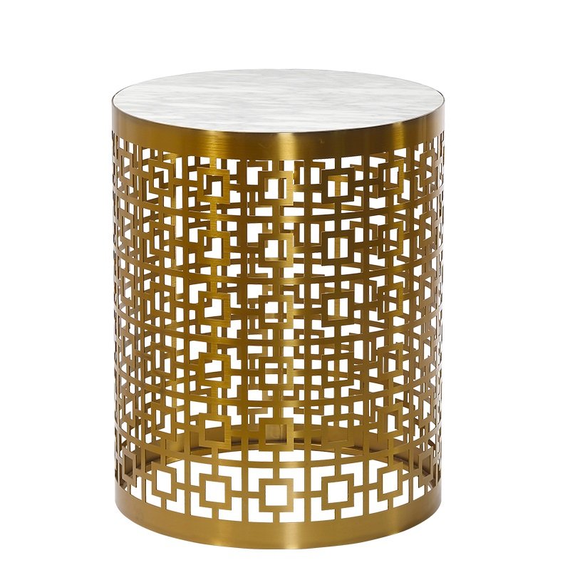 Приставной стол Artesia Side Table Table White Глянцевое золото Белый Приставной стол Artesia Side Table Table White