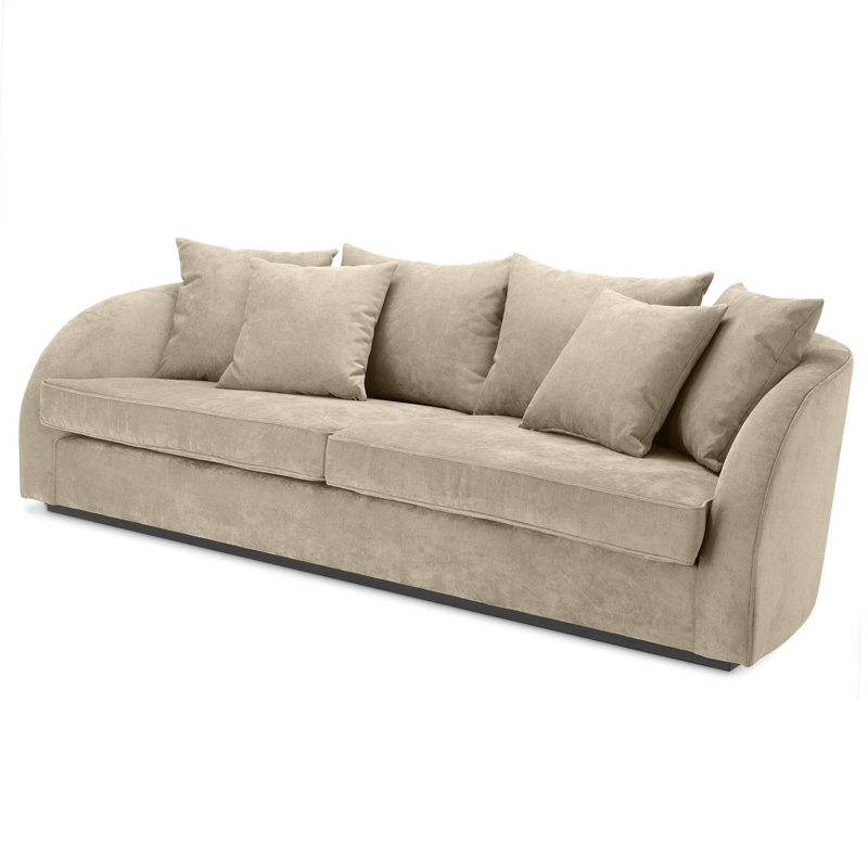Диван Eichholtz Sofa Palmiers Greige Бежево-серый Черный Диван Eichholtz Sofa Palmiers Greige