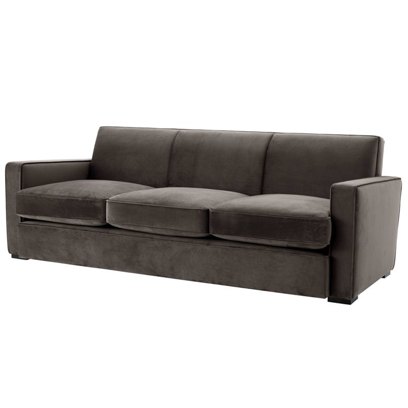 Диван Eichholtz Sofa Edmond grey Серый Черный Диван Eichholtz Sofa Edmond grey