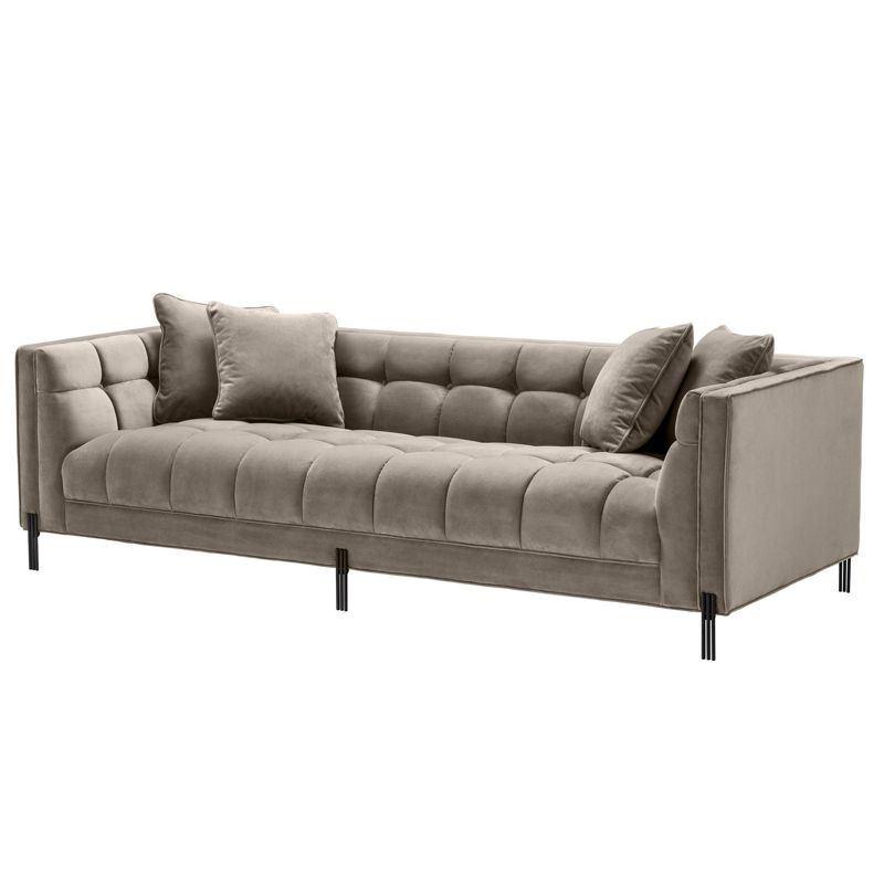 Диван Eichholtz Sofa Sienna greige Бежево-серый Темная бронза Диван Eichholtz Sofa Sienna greige