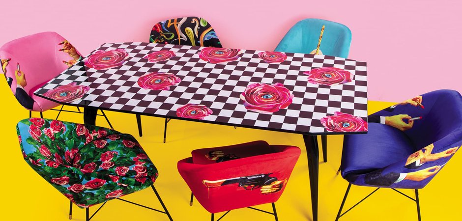 Обеденный стол Seletti Table Roses on check Обеденный стол Seletti Table Roses on check - Loft-Concept