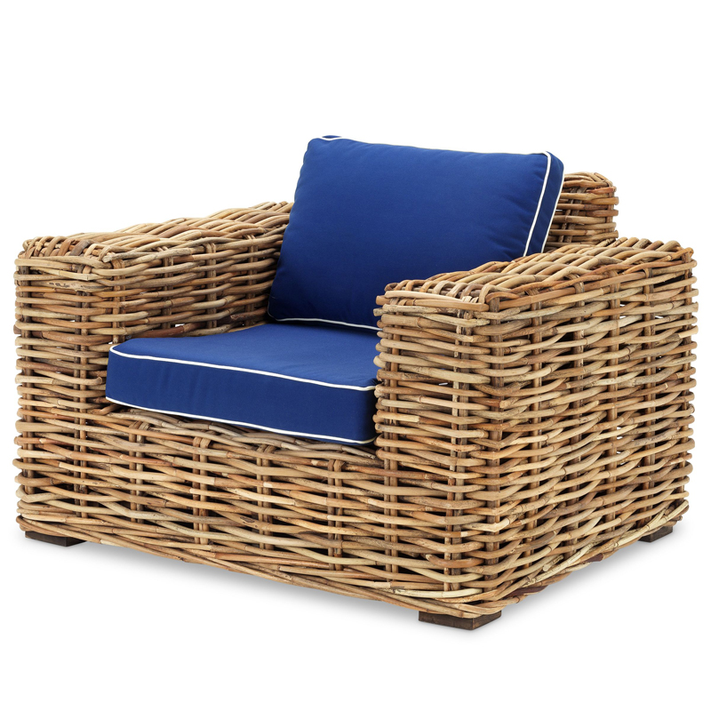 Кресло Eichholtz Chair Foster Древесина Синий Кресло Eichholtz Chair Foster