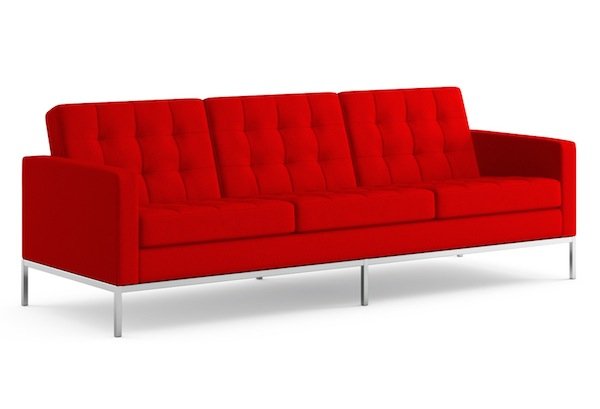 Диван Florence Knoll sofa Серый Красный Коричневый Зеленый Желтый Голубой Белый Черный Диван Florence Knoll sofa