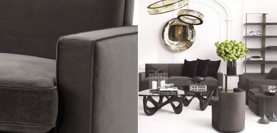 Диван Eichholtz Sofa Edmond grey Диван Eichholtz Sofa Edmond grey - Loft-Concept