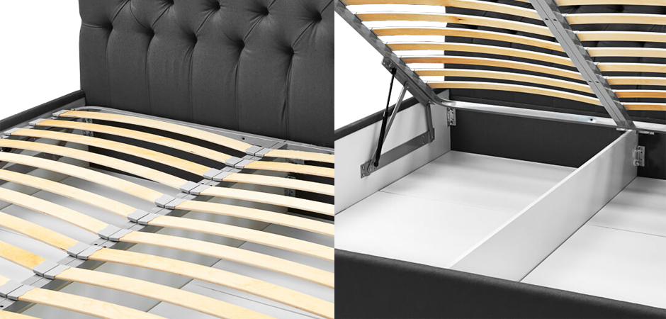 Кровать Gray Capitone Bed Кровать Gray Capitone Bed - Loft-Concept