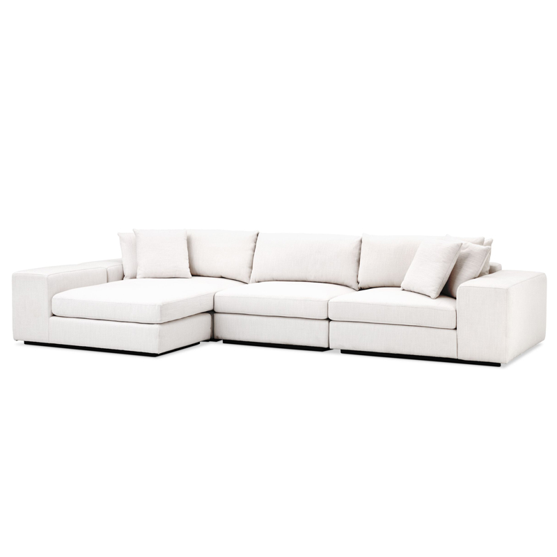 Диван Eichholtz Sofa Vista Grande Lounge white Белый Черный Диван Eichholtz Sofa Vista Grande Lounge white