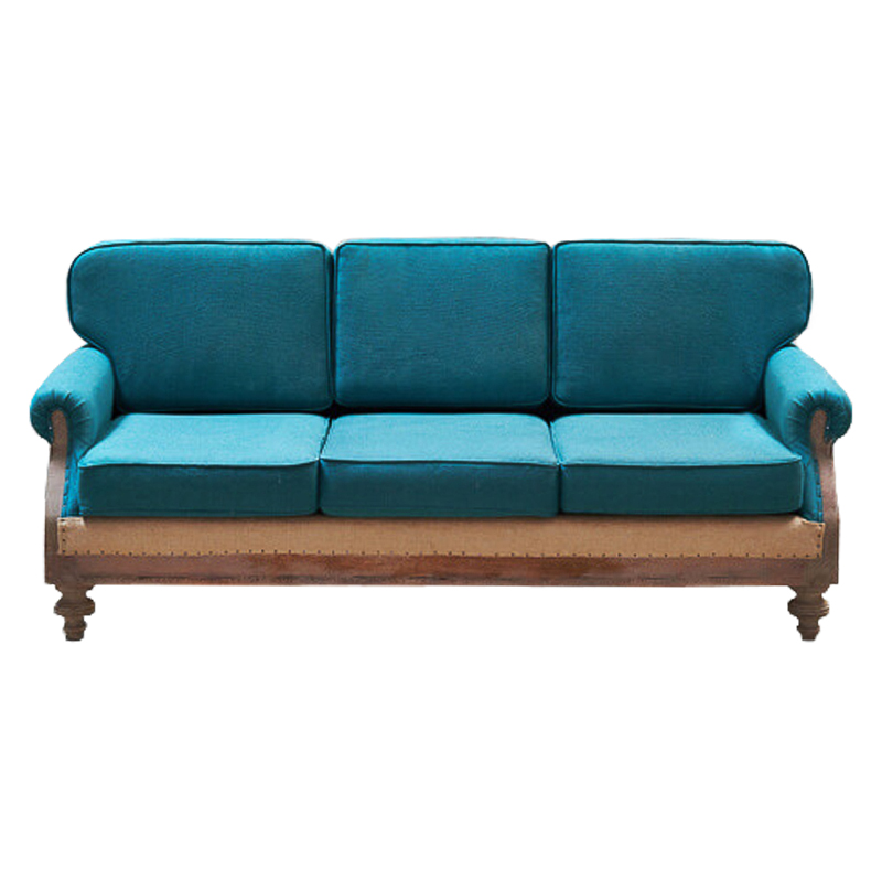 Диван Deconstructed Sofa turquoise Linen triple Коричневый Бирюзовый Диван Deconstructed Sofa turquoise Linen triple