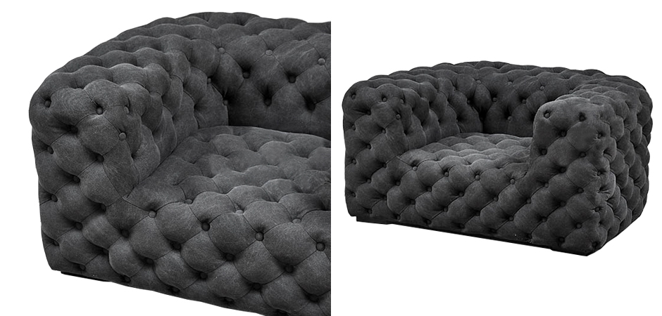 Кресло Soho Tufted Graphite Armchair Кресло Soho Tufted Graphite Armchair - Loft-Concept