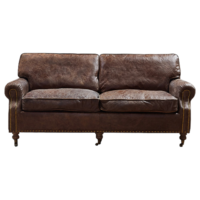 Диван RH CLASSIC LANCASTER Brown leather double Коричневый Диван RH CLASSIC LANCASTER Brown leather double