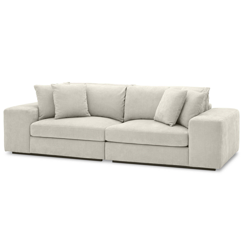 Диван Eichholtz Sofa Vista Grande sand Песочный Черный Диван Eichholtz Sofa Vista Grande sand