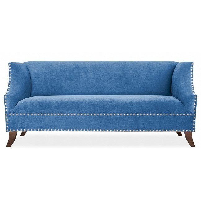 Диван Arc Armrests Sofa Голубой Коричневый Диван Arc Armrests Sofa
