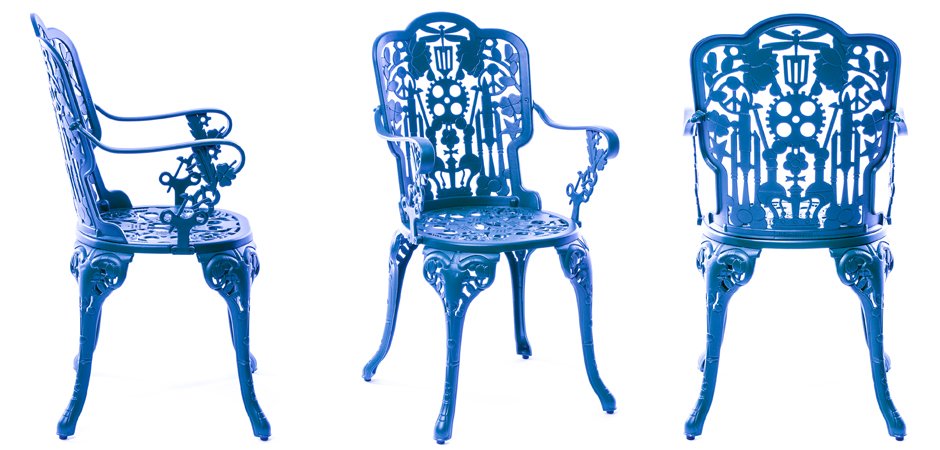Стул Seletti Industry Collection ALUMINIUM ARMCHAIR – SKY BLUE Стул Seletti Industry Collection ALUMINIUM ARMCHAIR – SKY BLUE - Loft-Concept