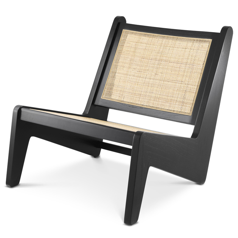 Кресло Eichholtz Chair Aubin black Черный Бежевый Кресло Eichholtz Chair Aubin black