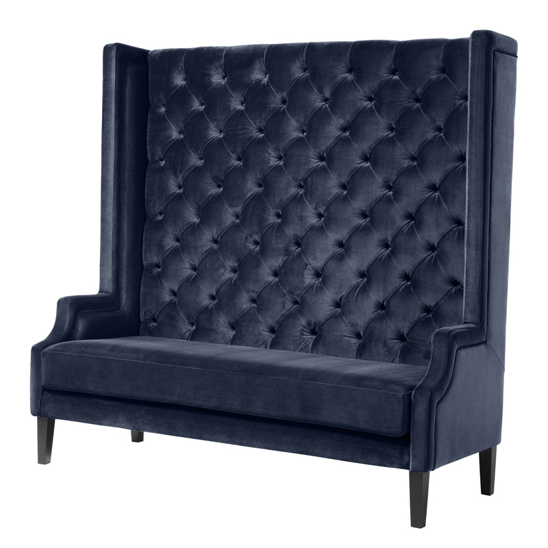 Диван Eichholtz Sofa Spectator midnight blue Синий Черный Диван Eichholtz Sofa Spectator midnight blue