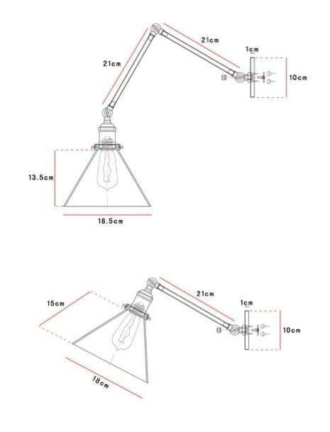 Бра Gloce Cone Shade Loft Industrial Glass
