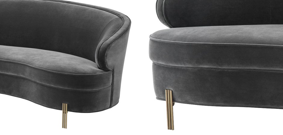 Диван Eichholtz Sofa Pierson dark grey Диван Eichholtz Sofa Pierson dark grey - Loft-Concept