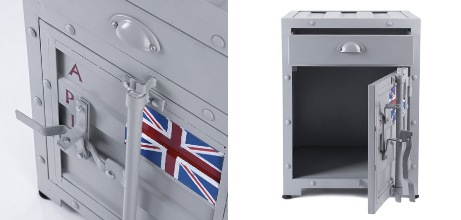 Тумба Union Jack с ящиком и дверью Тумба Union Jack с ящиком и дверью - Loft-Concept