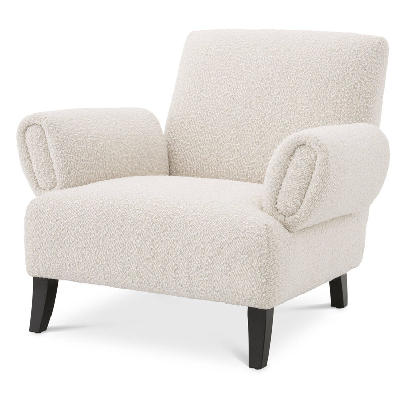 Кресло Eichholtz Chair Fausto Кремовый Черный Кресло Eichholtz Chair Fausto