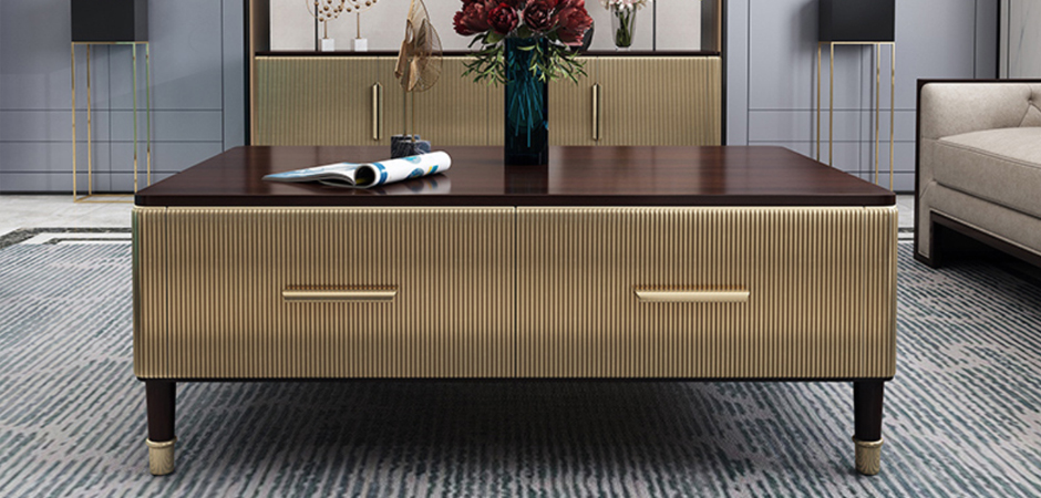 Birmingham Textured Coffee Table Gold Birmingham Textured Coffee Table Gold - Loft-Concept