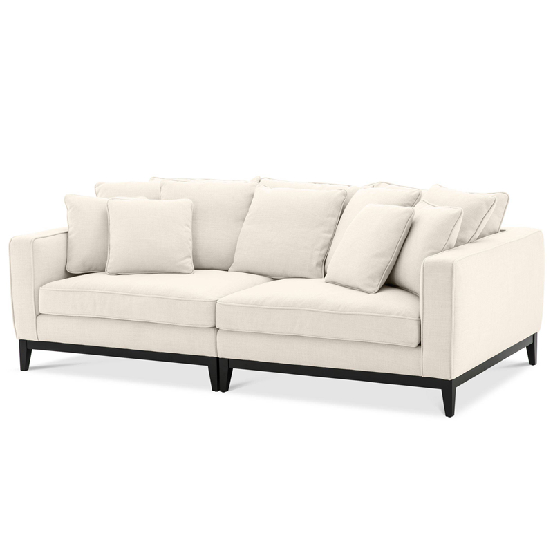 Диван Eichholtz Sofa Principe Бежевый Черный Диван Eichholtz Sofa Principe