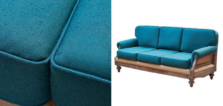 Диван Deconstructed Sofa turquoise Linen triple Диван Deconstructed Sofa turquoise Linen triple - Loft-Concept