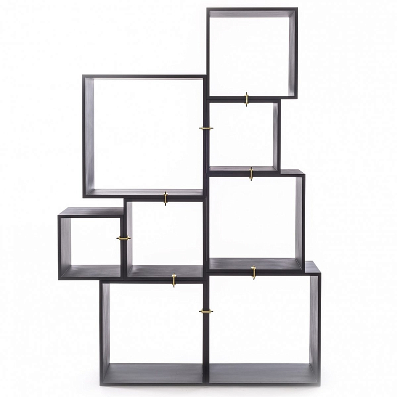 Стеллаж Seletti Assemblage Antracite Графит Золотой Стеллаж Seletti Assemblage Antracite
