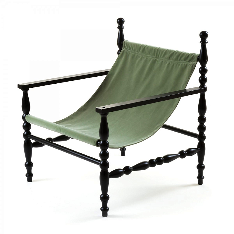 Кресло Seletti Heritage Armchair Green Черный Зеленый Кресло Seletti Heritage Armchair Green