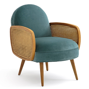 Кресло Morten Wicker Turquoise Armchair