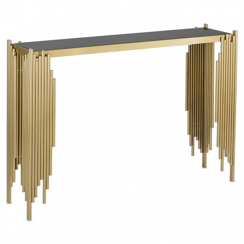 Консоль Germain Console Золотой Прозрачный черный Консоль Germain Console
