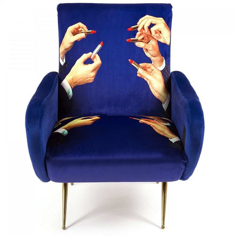 Кресло Seletti Armchair Lipsticks Фиолетовый Латунь Кресло Seletti Armchair Lipsticks