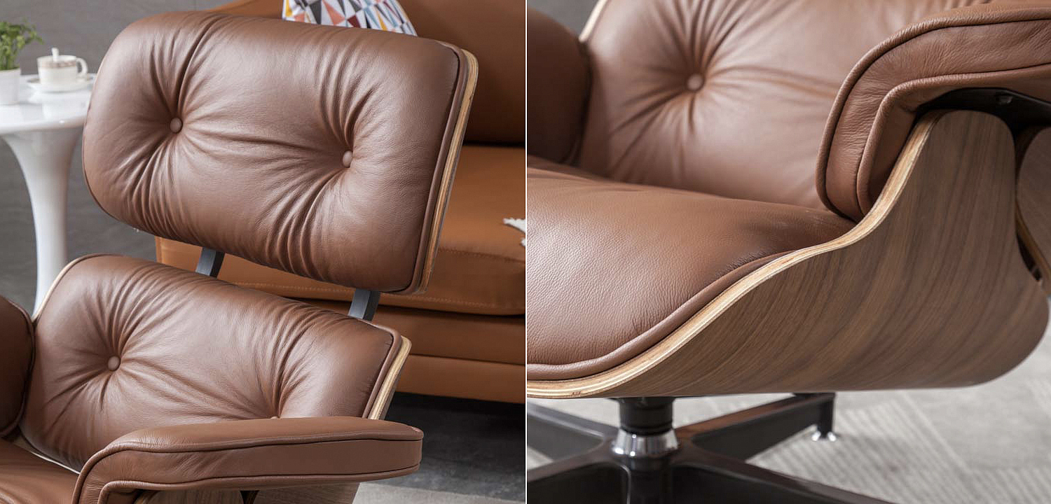 Кресло Eames Lounge Chair & Ottoman light brown Кресло Eames Lounge Chair & Ottoman light brown - Loft-Concept