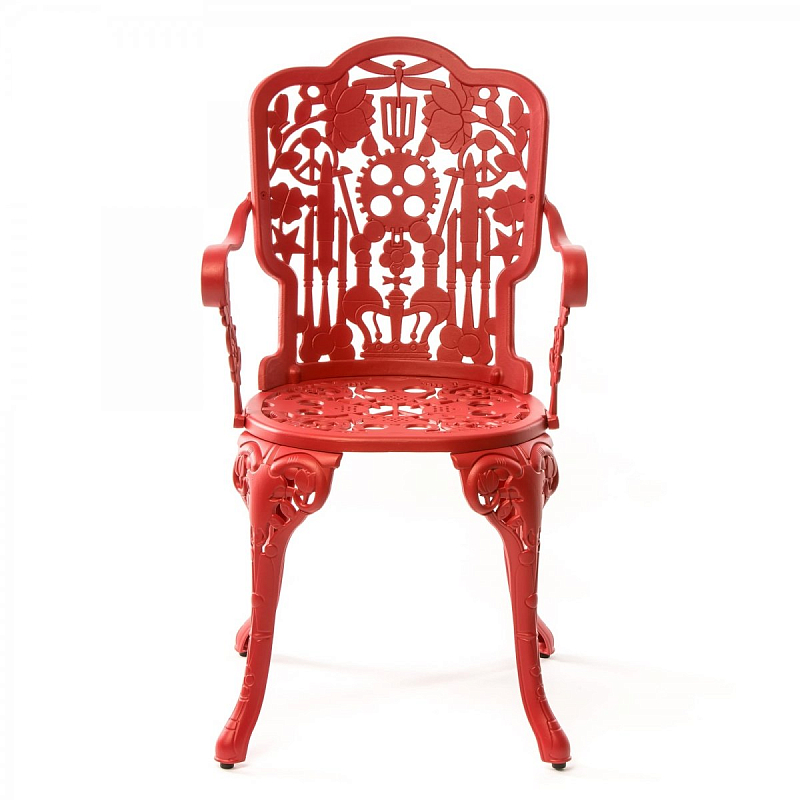 Стул Seletti Industry Collection ALUMINIUM ARMCHAIR – RED Красный Стул Seletti Industry Collection ALUMINIUM ARMCHAIR – RED
