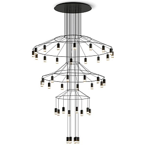 Люстра Vibia Wireflow Chandelier 0378 LED Suspension 42 lamp