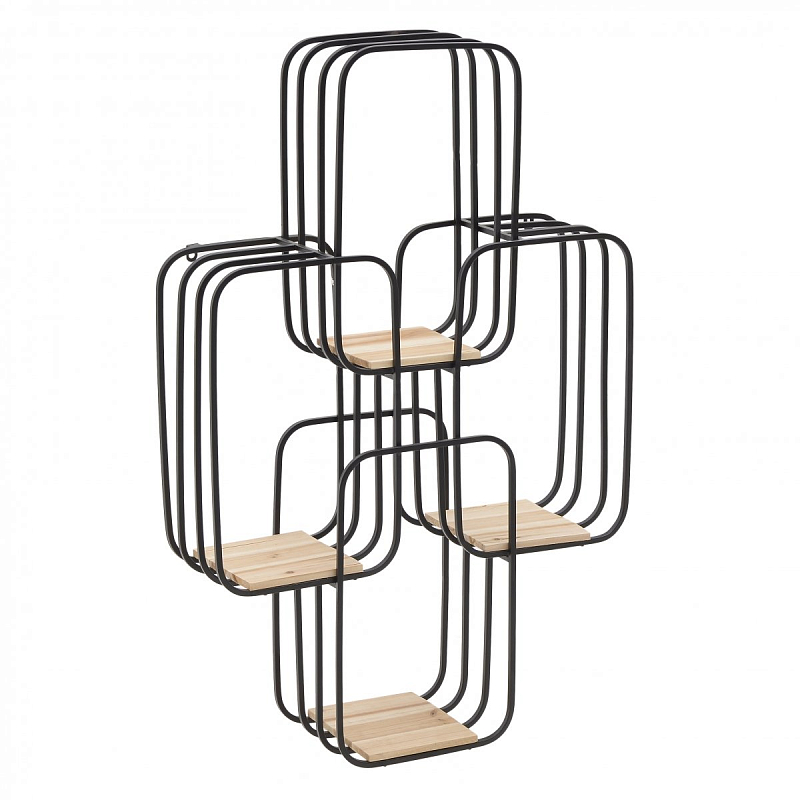 Полка Parallel Lines Ovals Черный Бежевый Полка Parallel Lines Ovals