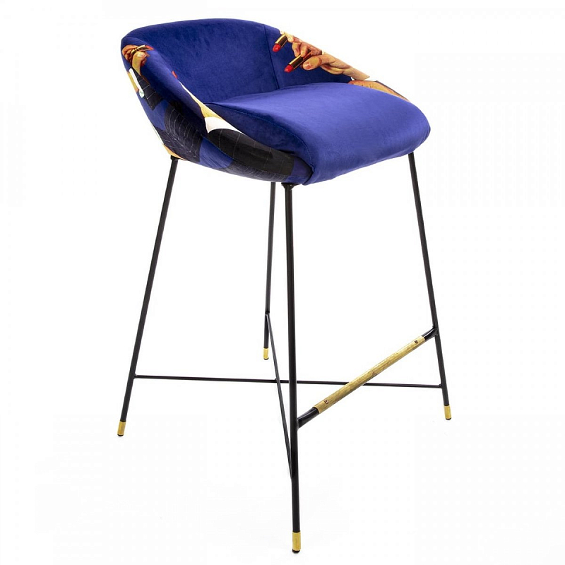 Барный стул Seletti High Stool Lipsticks Черный Фиолетовый Барный стул Seletti High Stool Lipsticks