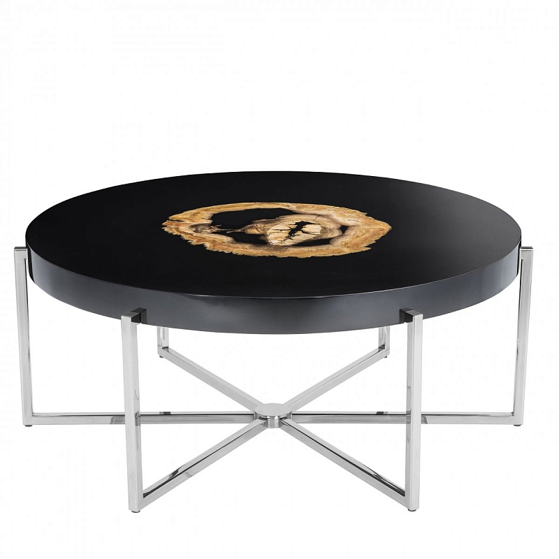 Журнальный стол Eichholtz Coffee Table Pompidou Черный Никель Журнальный стол Eichholtz Coffee Table Pompidou