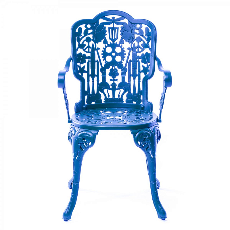 Стул Seletti Industry Collection ALUMINIUM ARMCHAIR – SKY BLUE Синий Стул Seletti Industry Collection ALUMINIUM ARMCHAIR – SKY BLUE